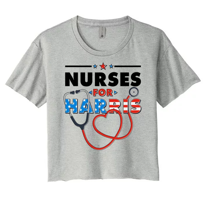 Nurses For Harris Vote Kamala Harris 2024 Election Women's Crop Top Tee