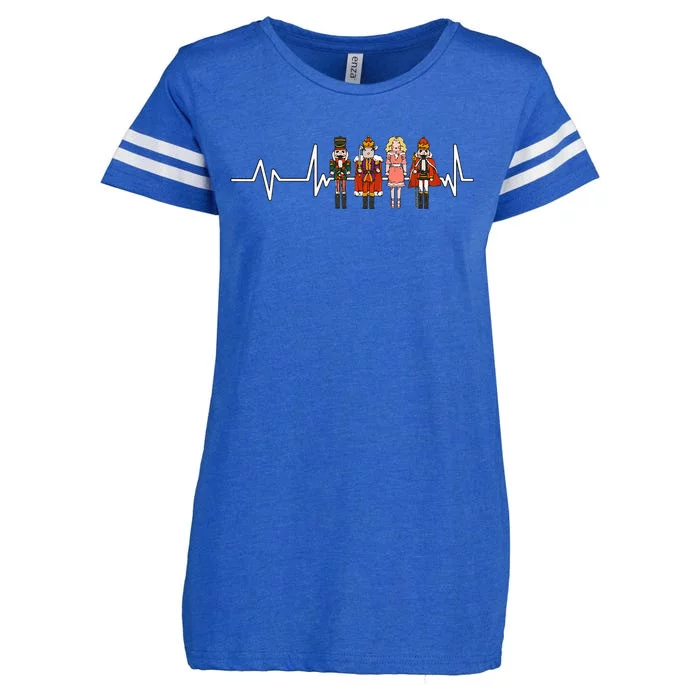 Nutcracker Figures Heartbeat Ballerina Ballet Enza Ladies Jersey Football T-Shirt