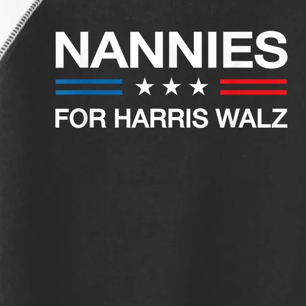 Nannies For Harris Walz 2024 Election Kamala President Vote Toddler Fine Jersey T-Shirt