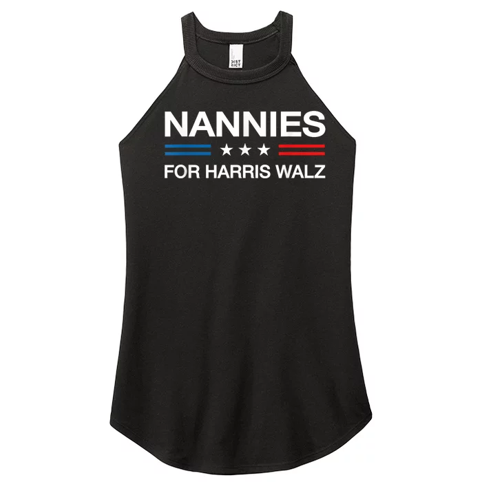 Nannies For Harris Walz 2024 Election Kamala President Vote Women’s Perfect Tri Rocker Tank