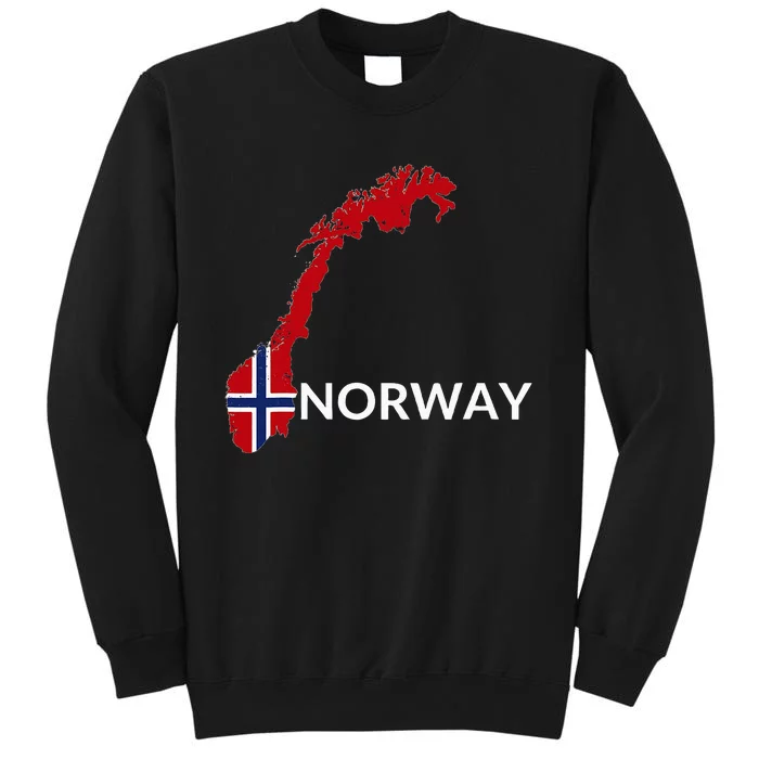 Norway Flag Hiking Holiday Norway Norwegian Flag Tall Sweatshirt