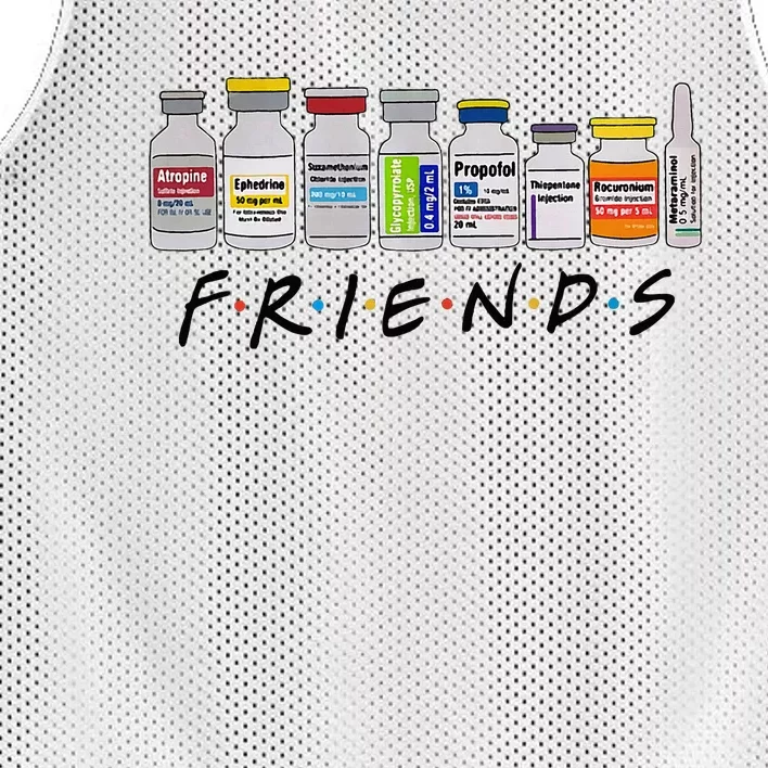 Nurse Friends Icu Propofol Crna Icu Critical Care Nurse Mesh Reversible Basketball Jersey Tank