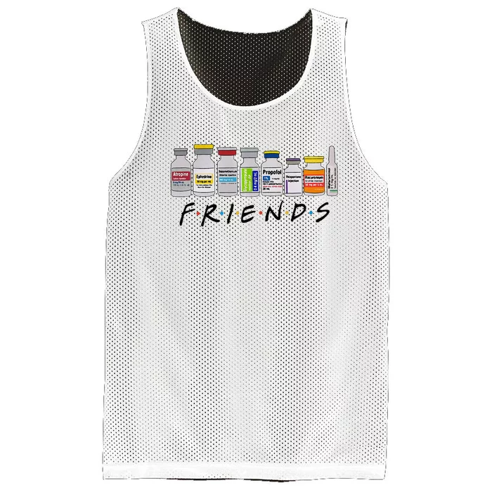 Nurse Friends Icu Propofol Crna Icu Critical Care Nurse Mesh Reversible Basketball Jersey Tank