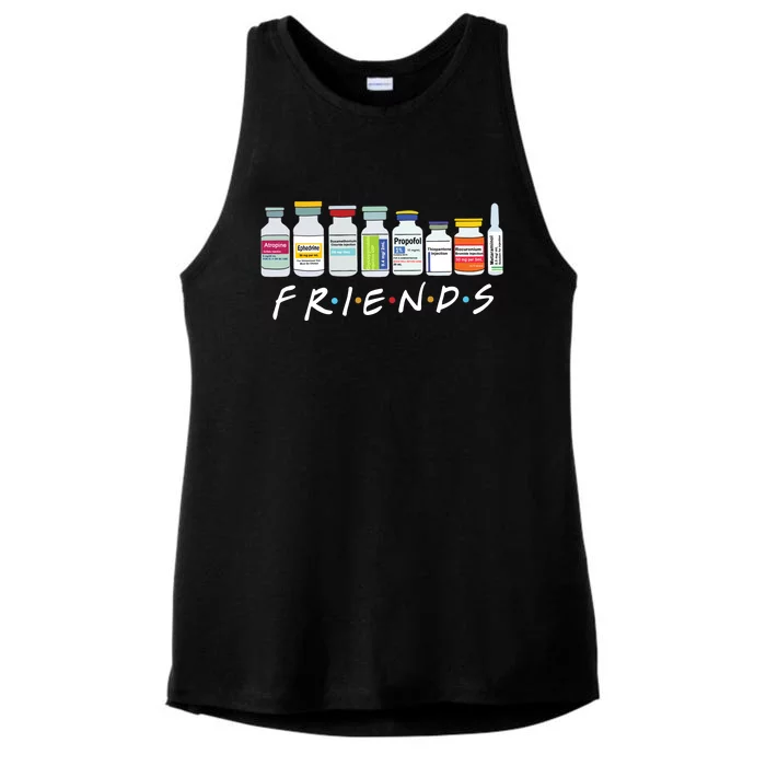 Nurse Friends Icu Propofol Crna Medical Critical Care Ladies Tri-Blend Wicking Tank