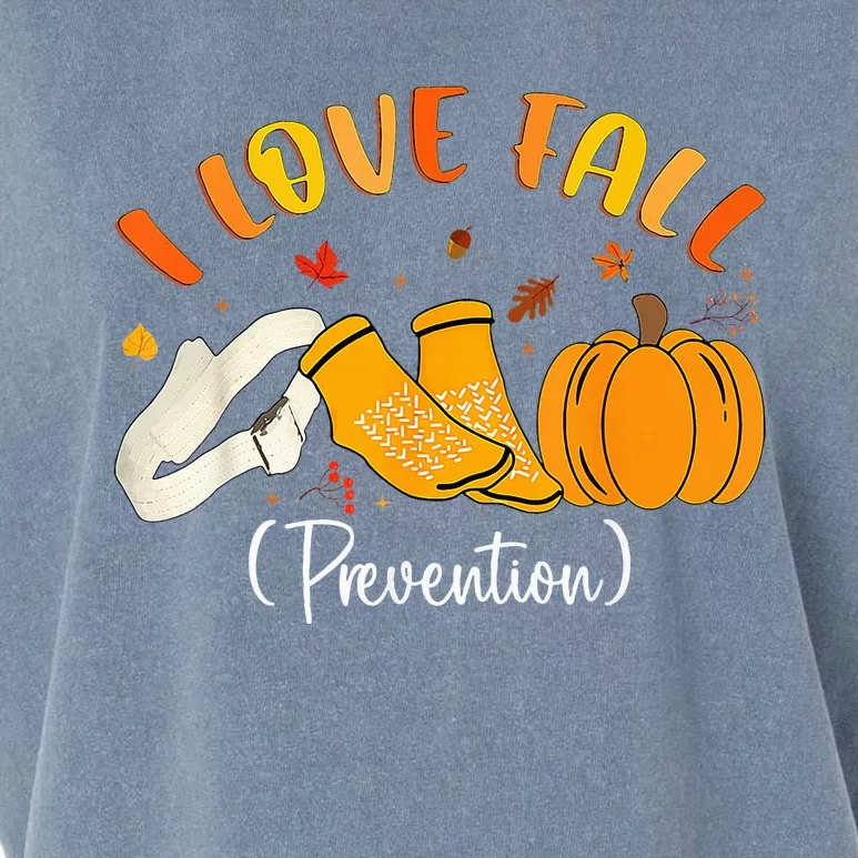 Nurse Fall I Love Fall Prevention Fall Physical Therapy Garment-Dyed Women's Muscle Tee