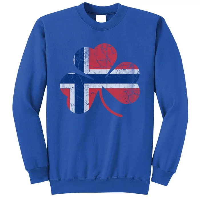 Norwegian Flag Irish Shamrock Norge St Patricks Day Norway Great Gift Sweatshirt