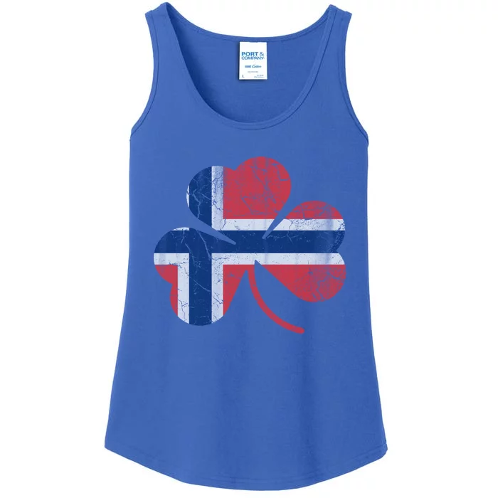 Norwegian Flag Irish Shamrock Norge St Patricks Day Norway Great Gift Ladies Essential Tank