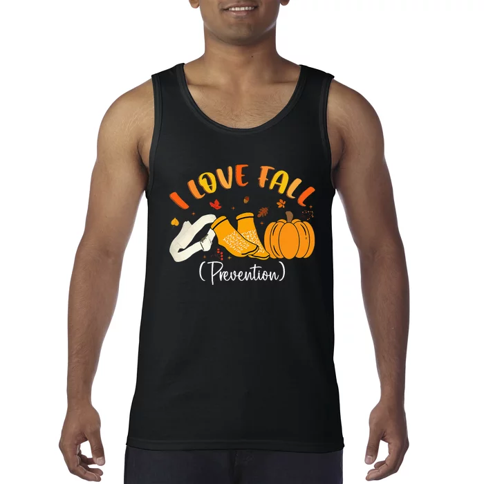 Nurse Fall I Love Fall Prevention Fall Physical Therapy Tank Top