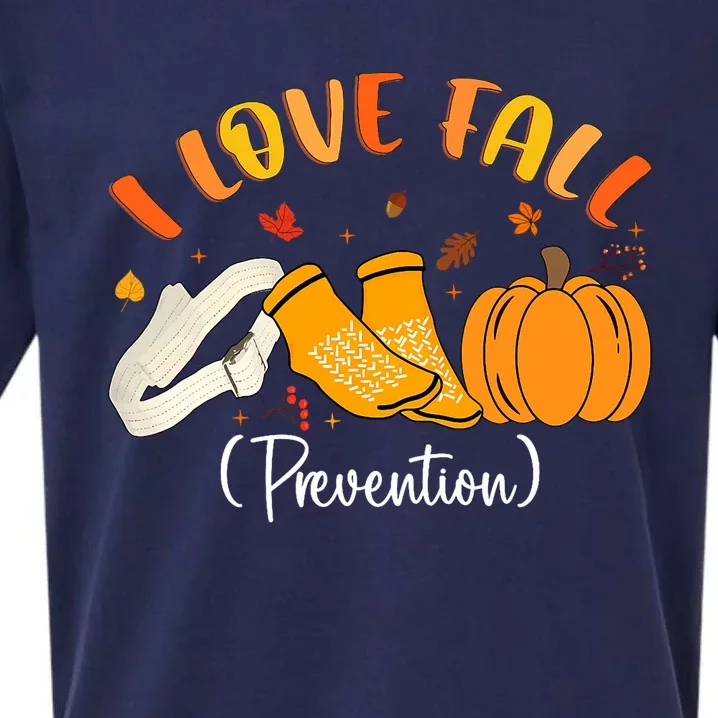 Nurse Fall I Love Fall Prevention Fall Physical Therapy Sueded Cloud Jersey T-Shirt