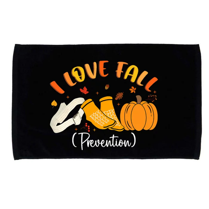 Nurse Fall I Love Fall Prevention Fall Physical Therapy Microfiber Hand Towel