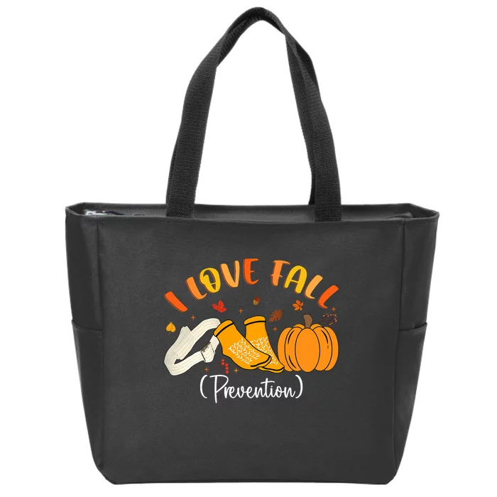 Nurse Fall I Love Fall Prevention Fall Physical Therapy Zip Tote Bag