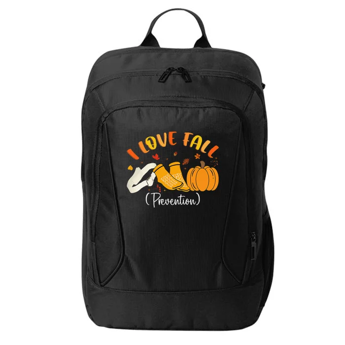 Nurse Fall I Love Fall Prevention Fall Physical Therapy Gift City Backpack