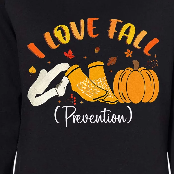 Nurse Fall I Love Fall Prevention Fall Physical Therapy Gift Womens California Wash Sweatshirt