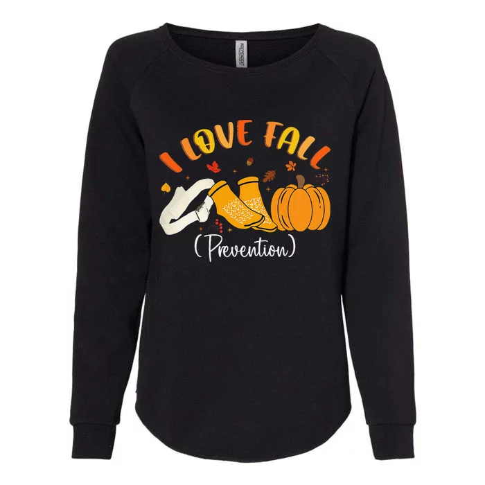 Nurse Fall I Love Fall Prevention Fall Physical Therapy Gift Womens California Wash Sweatshirt