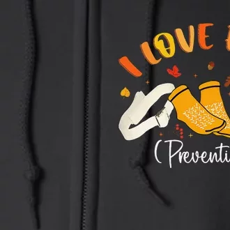 Nurse Fall I Love Fall Prevention Fall Physical Therapy Gift Full Zip Hoodie