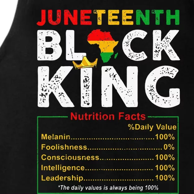 Nutritional Facts Juneteenth 1865 Black King Black Queen Ladies Tri-Blend Wicking Tank