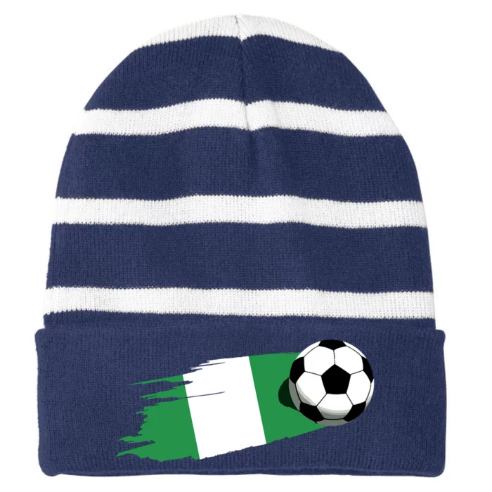 Nigeria Flag Jersey Nigerian Soccer Team Nigerian Striped Beanie with Solid Band