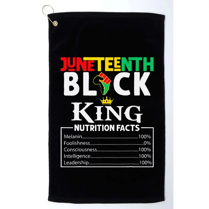 Nutritional Facts Juneteenth 1865 Black King Black Queen Platinum Collection Golf Towel