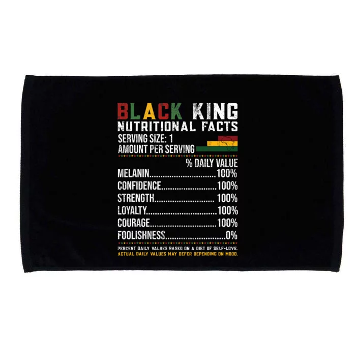 Nutritional Facts Juneteenth 1865 Black King Black Queen Microfiber Hand Towel