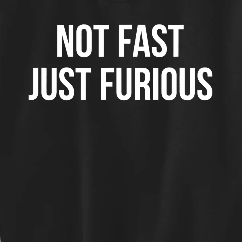 Not Fast Just Furious Kids Sweatshirt