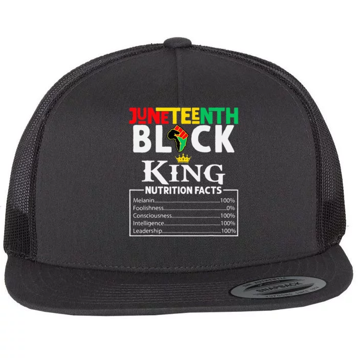 Nutritional Facts Juneteenth 1865 Black King Black Queen Flat Bill Trucker Hat