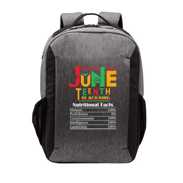 Nutritional Facts Juneteenth 1865 Black King Vector Backpack