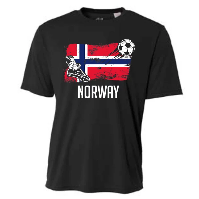 Norway Flag Jersey Norwegian Soccer Team Norwegian Premium Cooling Performance Crew T-Shirt