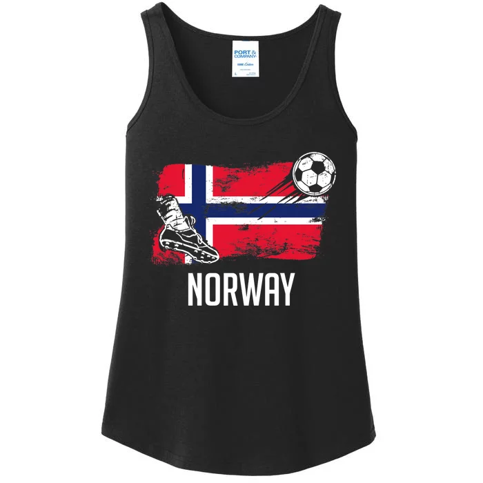 Norway Flag Jersey Norwegian Soccer Team Norwegian Premium Ladies Essential Tank