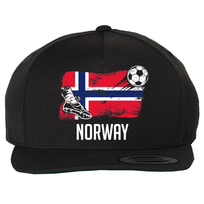 Norway Flag Jersey Norwegian Soccer Team Norwegian Premium Wool Snapback Cap