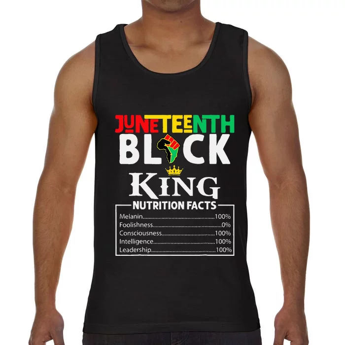 Nutritional Facts Juneteenth 1865 Black King Black Queen Comfort Colors® Tank Top