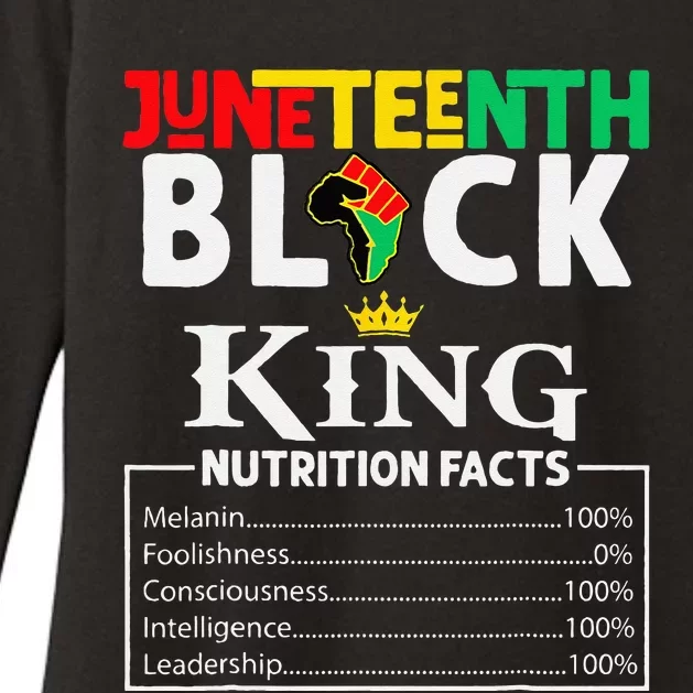 Nutritional Facts Juneteenth 1865 Black King Black Queen Womens CVC Long Sleeve Shirt