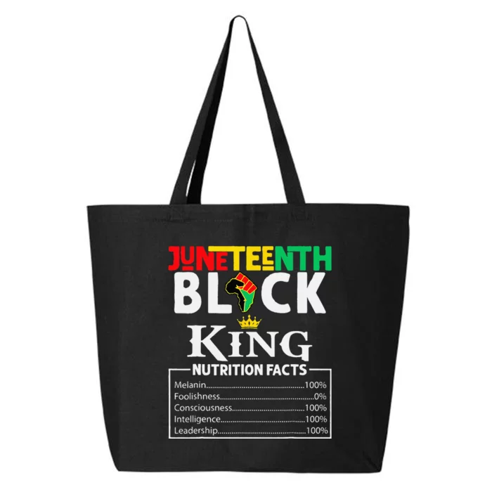 Nutritional Facts Juneteenth 1865 Black King Black Queen 25L Jumbo Tote