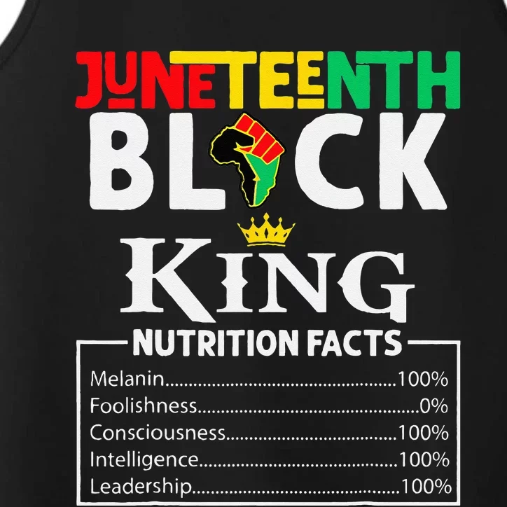 Nutritional Facts Juneteenth 1865 Black King Black Queen Performance Tank