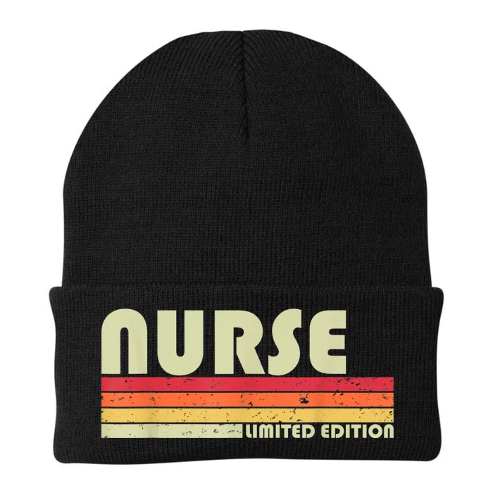 NURSE Funny Job Title Profession Birthday Worker Idea Knit Cap Winter Beanie