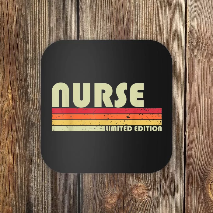 NURSE Funny Job Title Profession Birthday Worker Idea Coaster