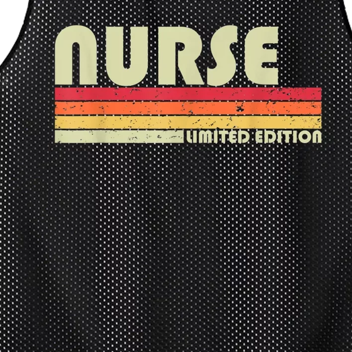 NURSE Funny Job Title Profession Birthday Worker Idea Mesh Reversible Basketball Jersey Tank