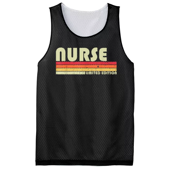 NURSE Funny Job Title Profession Birthday Worker Idea Mesh Reversible Basketball Jersey Tank