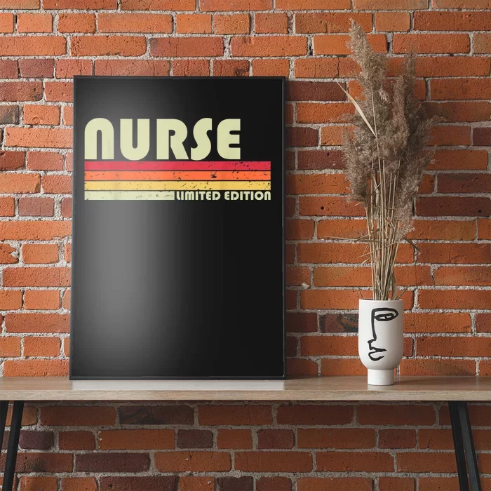 NURSE Funny Job Title Profession Birthday Worker Idea Poster