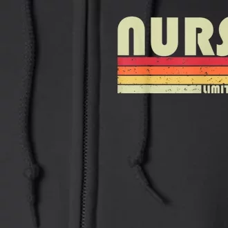 NURSE Funny Job Title Profession Birthday Worker Idea Full Zip Hoodie