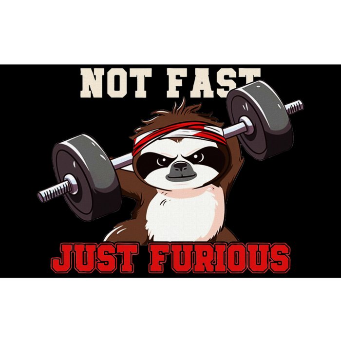 Not Fast Just Furious Weightlifting Sloth Funny Fitness Bumper Sticker