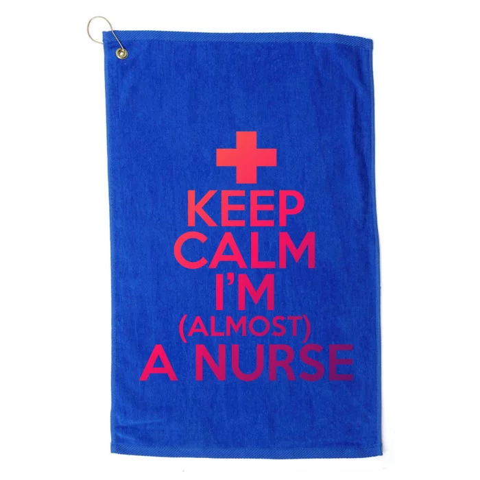 Nurse Funny Keep Calm Im Almost A Nurse Great Gift Platinum Collection Golf Towel