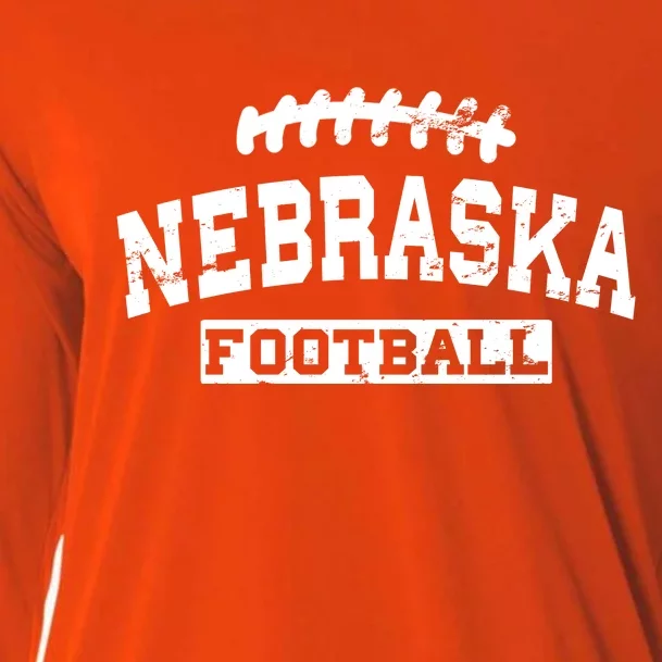 Nebraska Football Lace Logo Cooling Performance Long Sleeve Crew