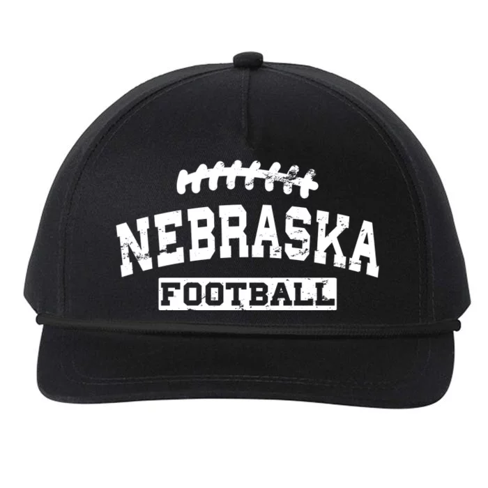 Nebraska Football Lace Logo Snapback Five-Panel Rope Hat