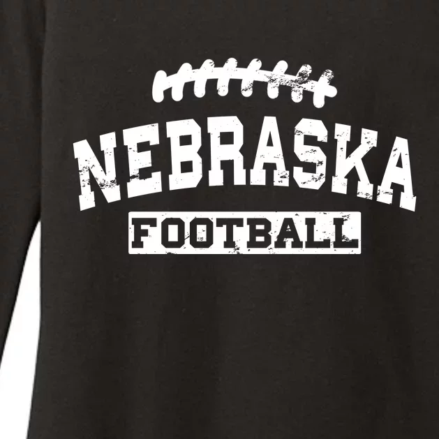 Nebraska Football Lace Logo Womens CVC Long Sleeve Shirt