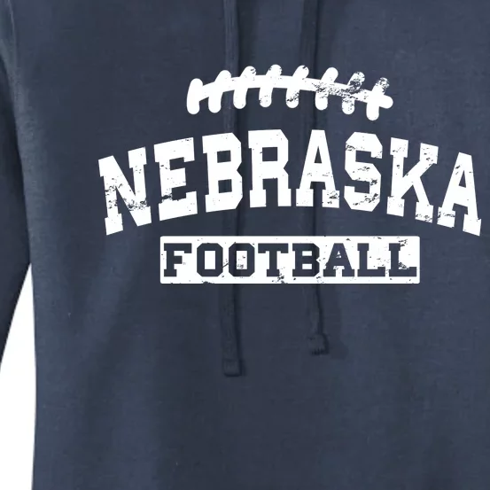 Nebraska Football Lace Logo Women's Pullover Hoodie