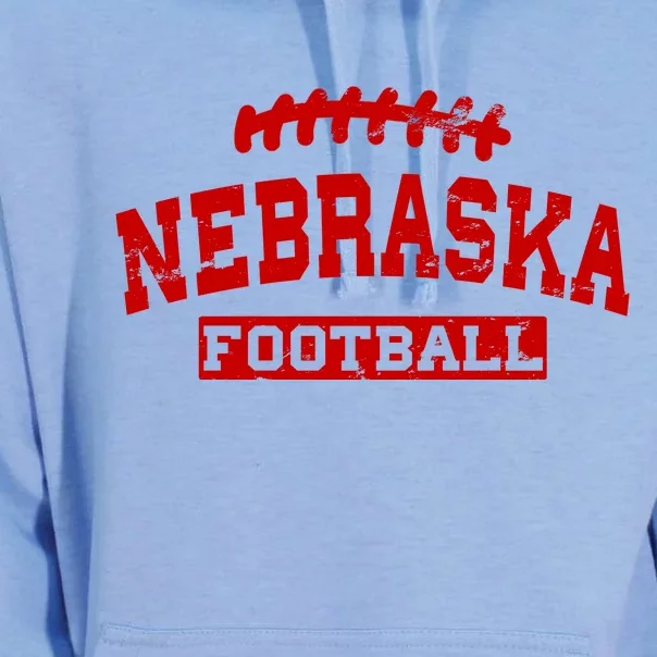 Nebraska Football Lace Logo Unisex Surf Hoodie