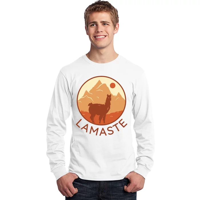 Namaste Funny Llama Yoga Long Sleeve Shirt