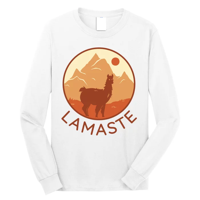 Namaste Funny Llama Yoga Long Sleeve Shirt