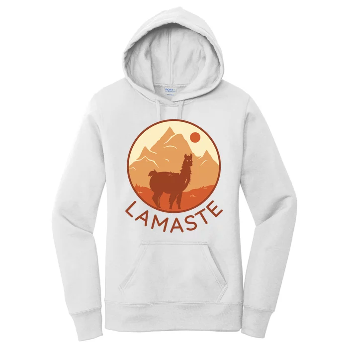 Namaste Funny Llama Yoga Women's Pullover Hoodie