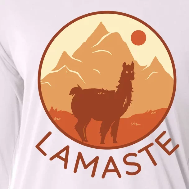 Namaste Funny Llama Yoga Cooling Performance Long Sleeve Crew